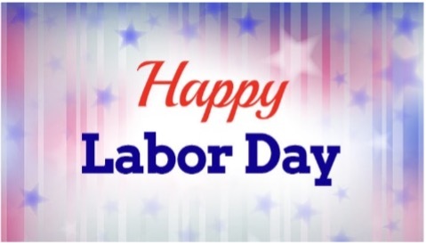 Happy Labor Day on a colorful background.